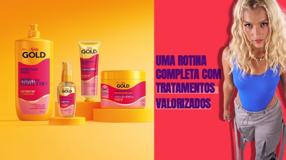 Conheça a linha completa de niely gold reconstrução potente
